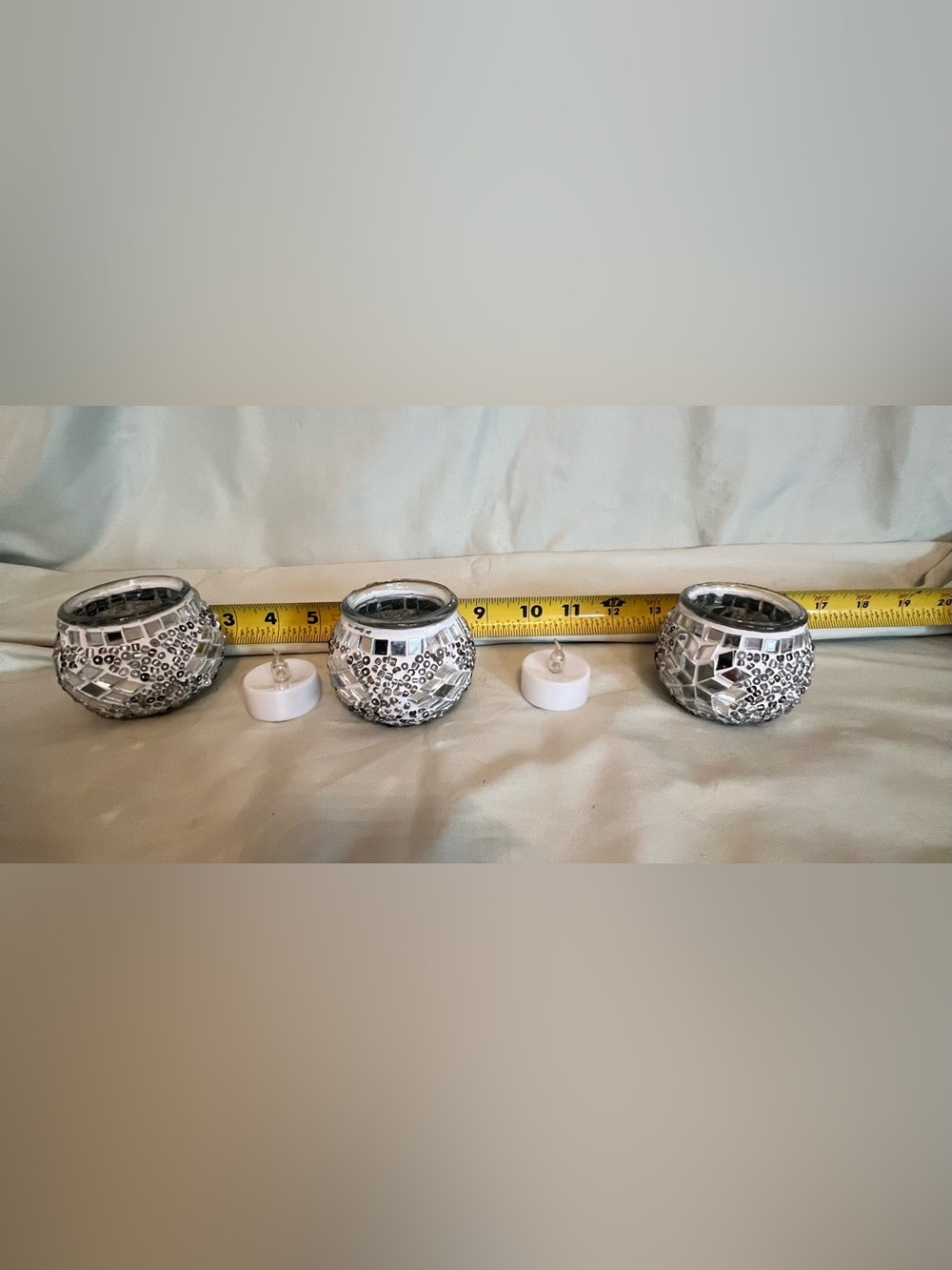 Beautiful Mosaic Candle Holders & LED Tea Lights